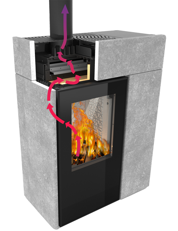 Stufa pellet legna - DIELLE GHIBLI HYBRID 80 - immagine 4